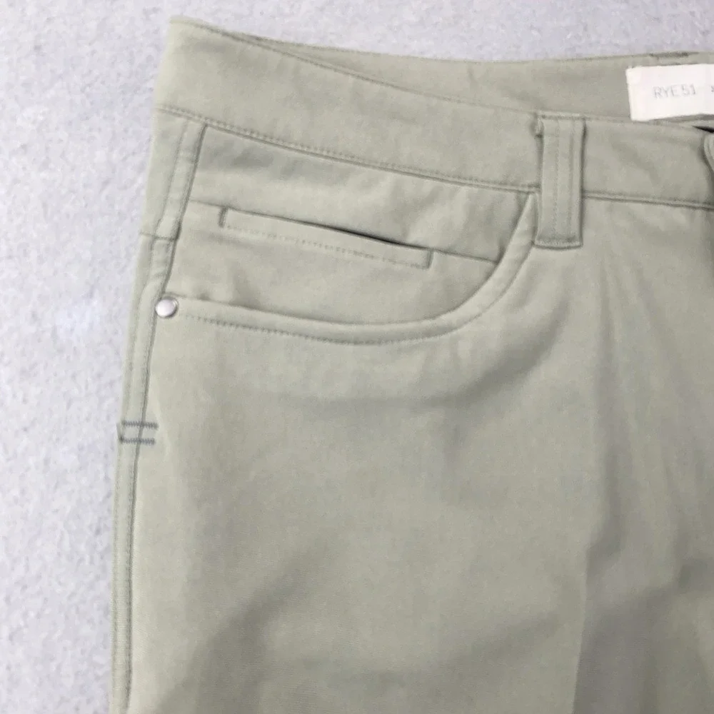 Rye 51 Voyager Mens 33x28 Green Flat Tech Blend Golf Performance Chino Pants - Picture 4 of 10